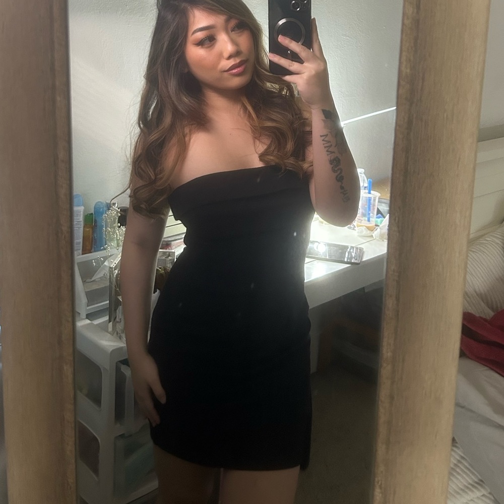 Black mini dress